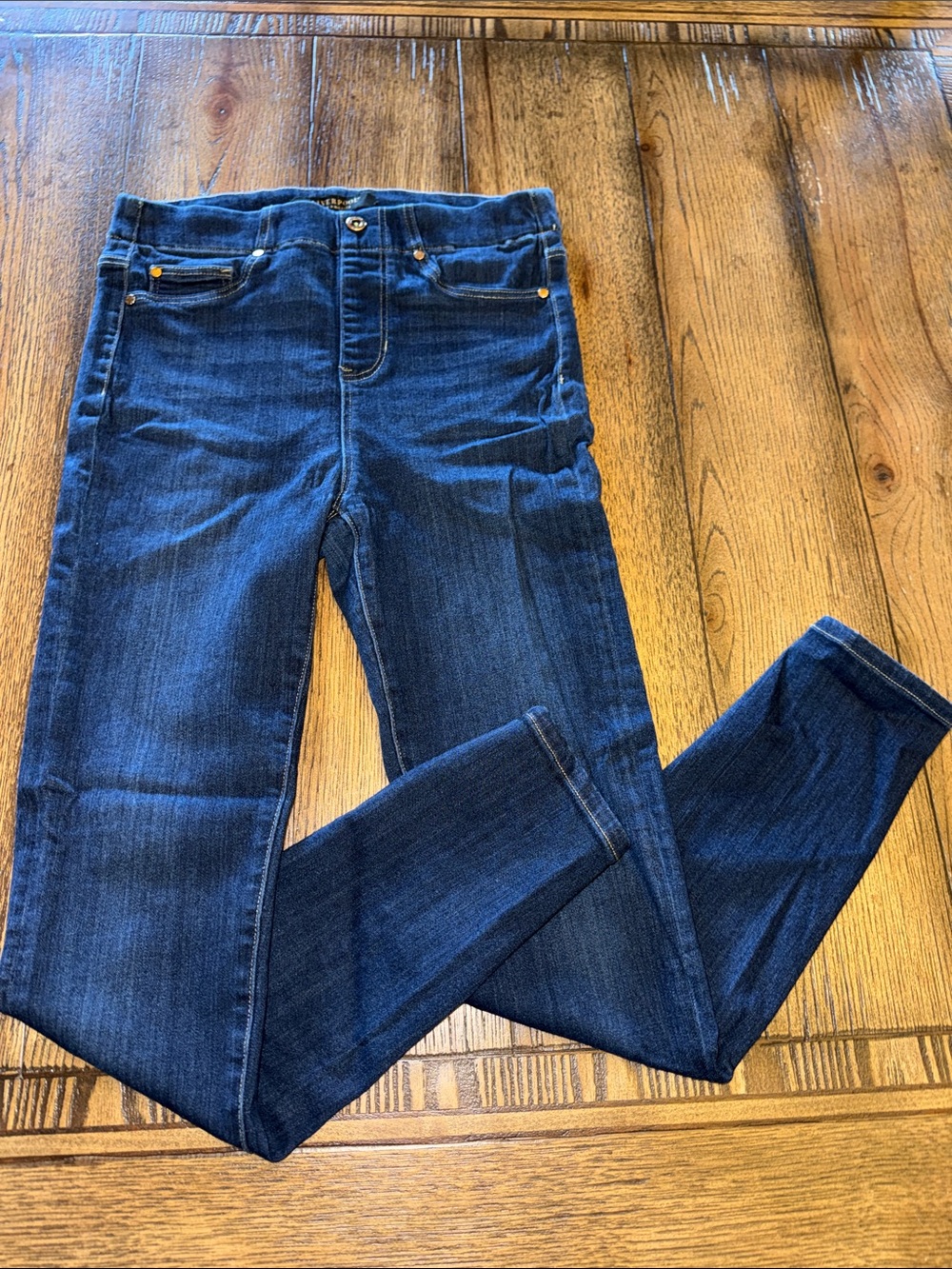 Liverpool Dark Indigo High-Rise Pull On Skinny Jeans